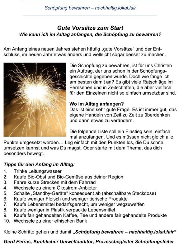 gute Wote zum Start