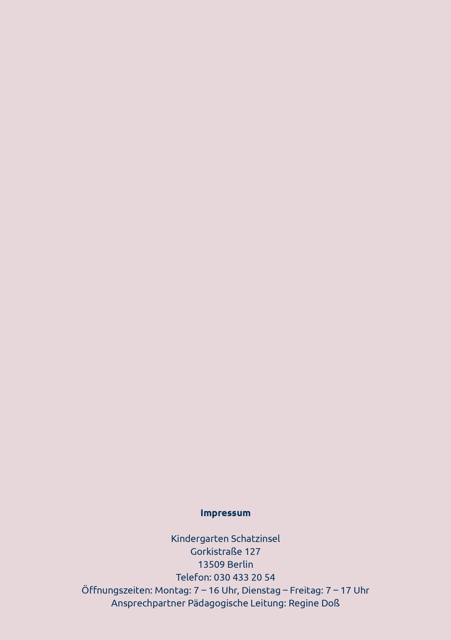 Kindergartenordnung Impressum